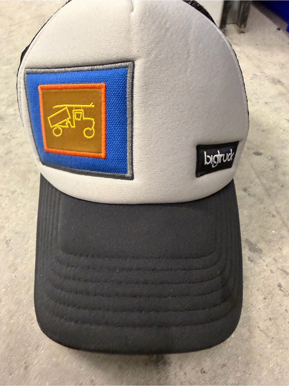 Bigtruck Trucker Hat Snapback Black Gray Mesh Embroidered Truck Patch